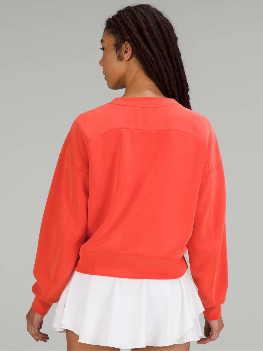 Lululemon Softstreme Perfectly Oversized Cropped Crew Sweatshirt Size 6 - Picture 3 of 7